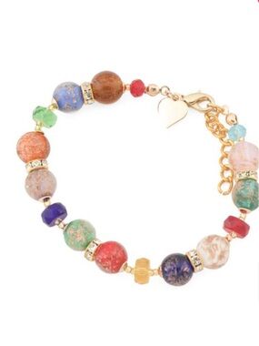 CC Zecchin Italy Authentic Murano Glass Bead Bracelet New